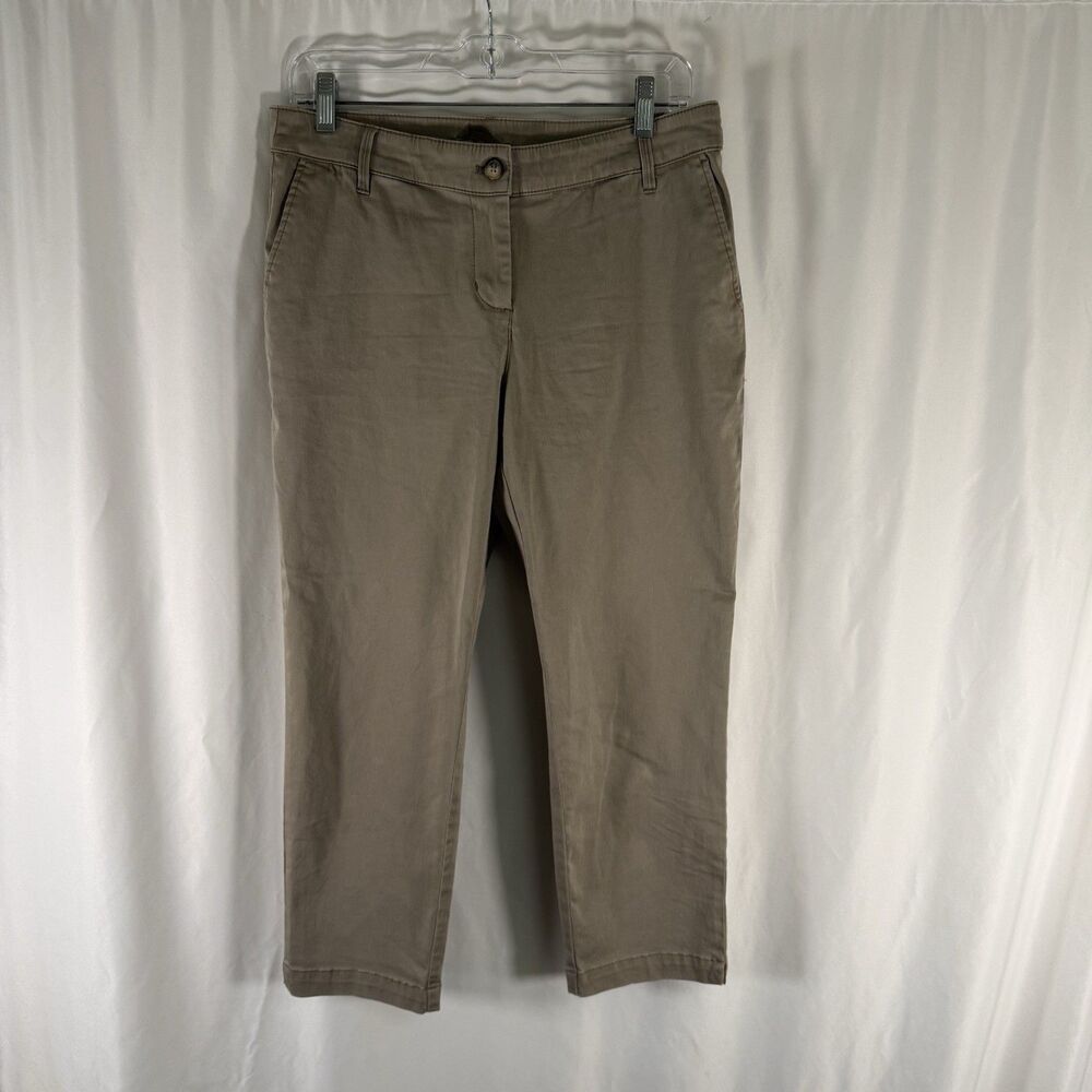 Tommy Bahama Chino Pants Women's 6 Tan Beige Flat Front Pockets Straight Leg